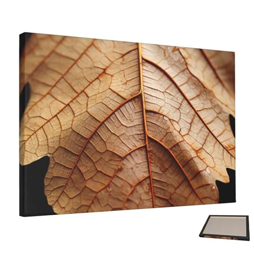 Peinture murale feuilles sèches pour revitaliser un salon sans éclat