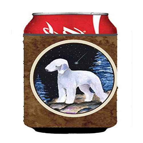 Caroline's Treasures SS8455CC Starry Night Bedlington Terrier Can or Bottle Hugger Cooler Washable Drink Sleeve Collapsible Beverage Insulated Holder, Can Hugger, Multicolor