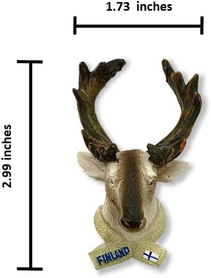 Miniatura 2 de A-ONE Imán decorativo 3D de renos finlandeses para refrigerador, 1 unidad+insignia de la catedral de Helsinki, parche de recuerdo 1 unidad, imán