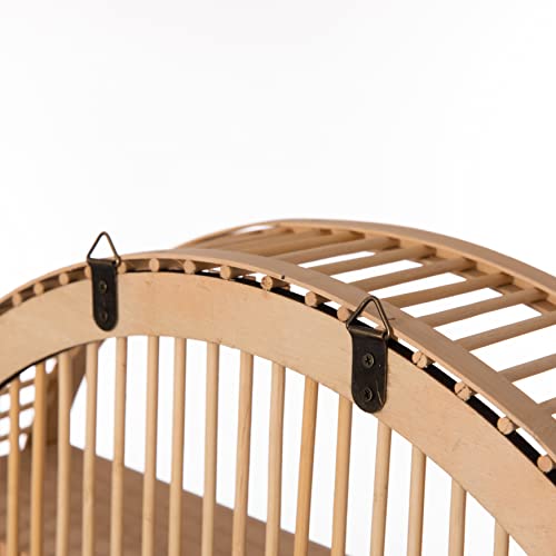 Vintiquewise Decorative Rattan Round Display Shelf With 2 Shelves For The Dining Room, Living Room, Or Office. #TOP6