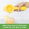 Prensa de cítricos Tovolo, exprimidor manual con pico vertedor, apto para lavavajillas, prensa de aluminio para limón, lima, naranjas, mandarinas, granada, con agarre ergonómico para extracción eficiente de jugo 8