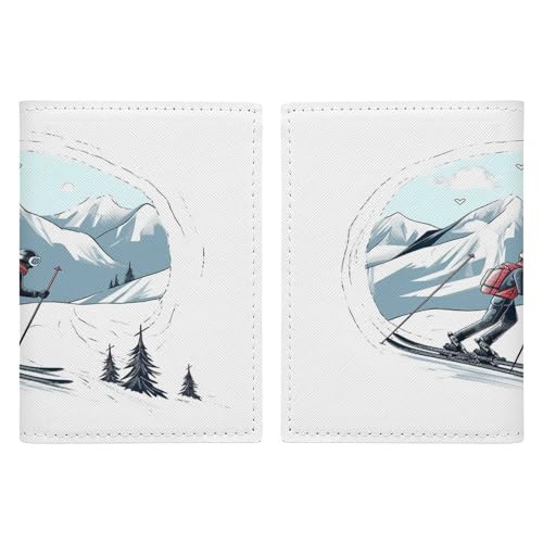 Porte-passeport ski organiseur de documents de voyage compact et ultra fin