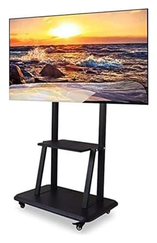Soporte móvil para TV con ruedas y estantes ajustables miniatura 1