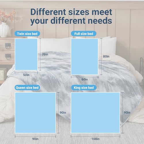 Image of Cooling Blanket for Hot Sleepers Throw Size 50 inchx70 inch, Summer Ice Cold Blanket Absorbs Heat to Keep Body Cool for Night Sweats, Lightweight Breathable Cold Blankets for Sleeping Bed & Sofa