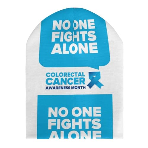 Colorectal Cancer Awareness Month Blue Ribbon 2023 Kids Beanie Hat for for Girls Boys Children Cap Winter Knitted Chemo Cancer Headwear Accessories Gifts Decoration3