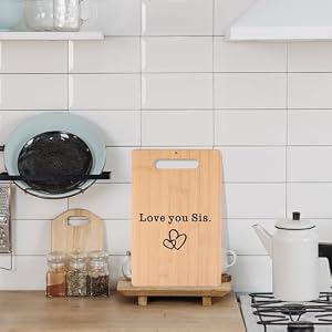 Personalized Bamboo Cutting Board: Best Sister Gift - Stylish, Multifunctional, Kitchen Accessory. Ideal for Christmas, Birthdays & More Personalized Bamboo Cutting Board Best Sister Gift Stylish Multifunctional Kitchen Accessory Ideal for Christmas Birthdays More