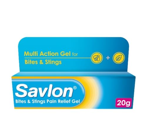 Savlon Bites & Stings Gel Soothes and Relieves Itching & Irritation of Insect Bites & Nettle Stings Helps Protect Against Infection Outdoors & Travel First Aid (1 pack)