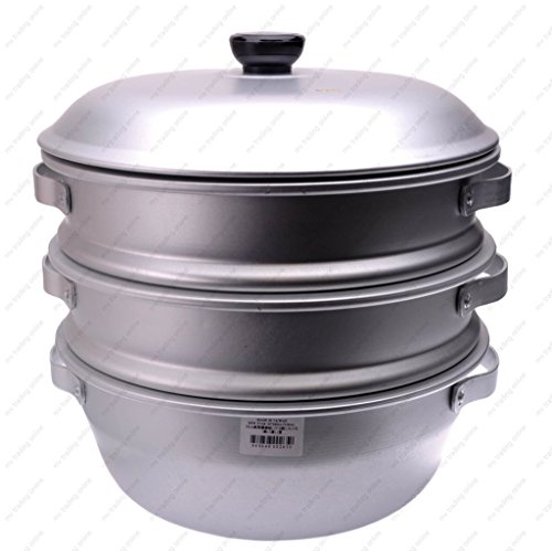 MV Trading ST45 3-Tier Aluminum Steamer 18-Inch
