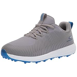 Skechers Go Golf MAX-Bolt, Zapato para Hombre Water Repellent Footwear (Gray/Blue, Numeric_42)