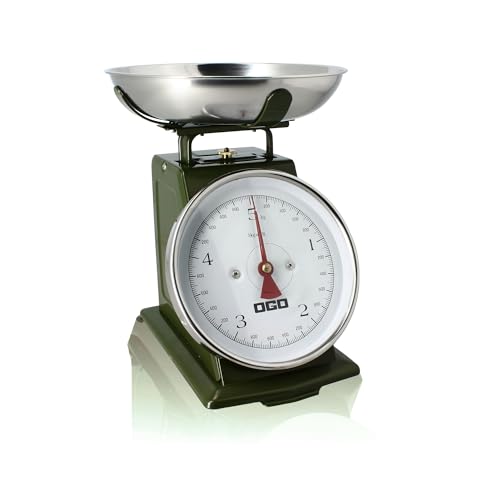 OGO LIVING - Balance mécanique en acier inoxydable kaki 5kg graduation 20g - 7915023