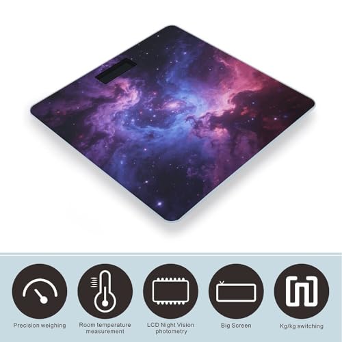 Báscula digital Cosmic Nebula para baño 400 lb capacidad miniatura 3