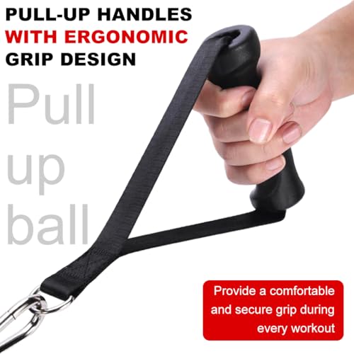 Image of PROBEROS Pull Up Rings, Back Training Straps, Metal Carabiners