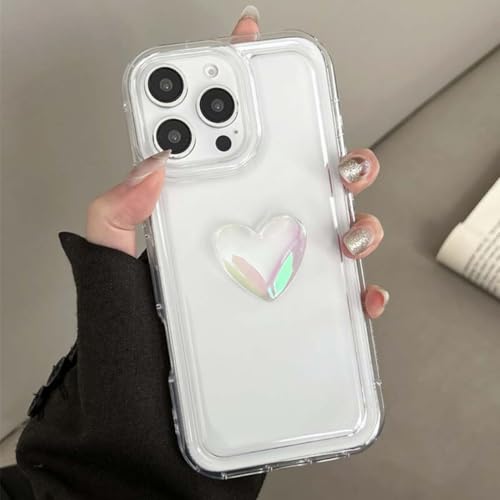 Coque cœur Galaxy A55 silicone transparent pour photos stylées