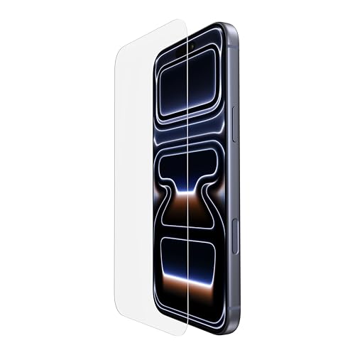 【Apple公認】 Belkin iPhone 17 Pro Max対応 InvisiGlass リサイクルガラス 保護フィルム 強化ガラス ガラスフィルム 0.29mm 指紋・飛散防止 抗菌加工 クリア 改良取り付けガイド付き OVA203fq
