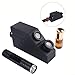 Gem Refractometer 1.30-1.81 RI Range, with Flashlight and Refractive Oil, for Gemstone Identification and Birefringence Testing in Jewelry Industry, Black(B)
