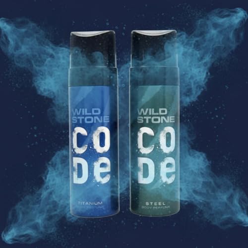 Image of WILD STONE CODE Steel & Titanium Combo For Men, Liquid Perfume, 240 Ml