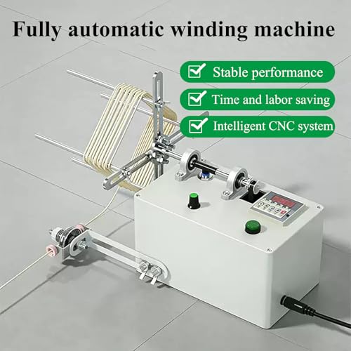 Máquina eléctrica inteligente de borlas, herramienta de carrete de hilo de velocidad ajustable con conteo y pausa automáticos, perfecto para borlas, hilos finos, líneas de pesca y pulseras.