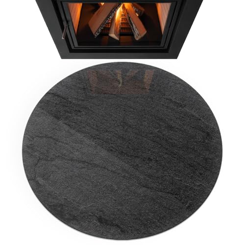 Cristal templado para chimenea de 100 cm con textura efecto piedra exclusiva 4