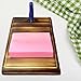 Wooden Sticky Note Holder - Post It Note Holder - Handmade Note Pad Holder with Pen & Pencil Holes - Perfect Accessory for Office and Home - Unique Gift for Teachers, Administrators, Co-Workers, etc