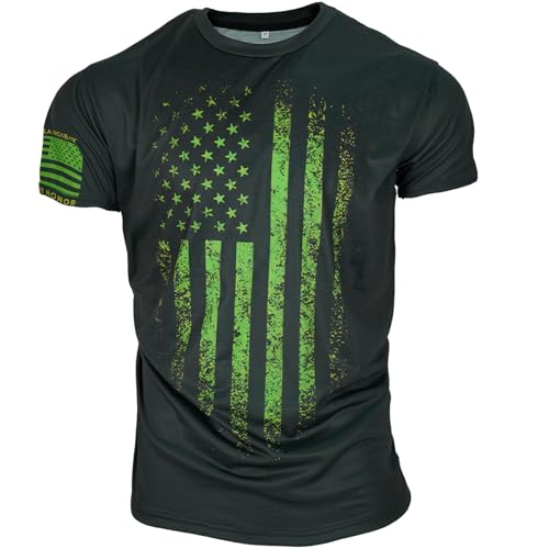 American Patriotic Flag Men's Shirt Flag Print…