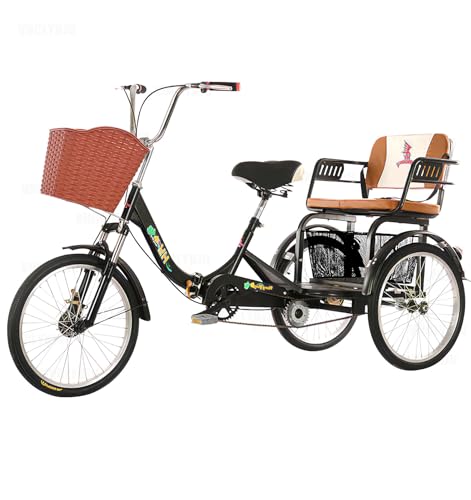 20in Foldable Adult Tricycle with Child Seat