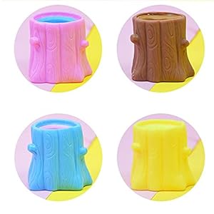 FA.cbj3 4 stuks decompressiespeelgoed, compressiespeelgoed, simulatie, boomstammen, schattig eekhoorntje, miniatuur…