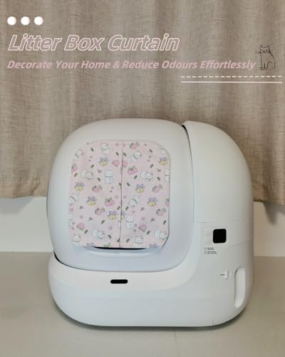 Cortina de caixa de areia de robô gato cortina automática de aba de areia para gatos apenas (rosa)