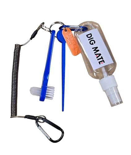 DIG MATE Metal Detector Artefact Finds Cleaning Kit – Field-Ready Pouch Accessory with Brush, Pick, Spray Bottle & Lanyard