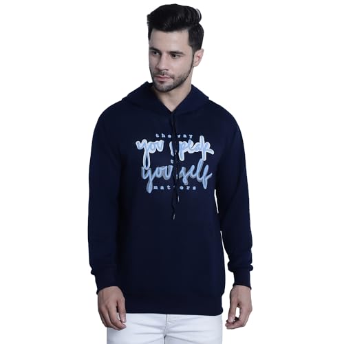Image of Mack Jonney Printed Hooded Cotton Fleece Hoodie for Men-MACK32358