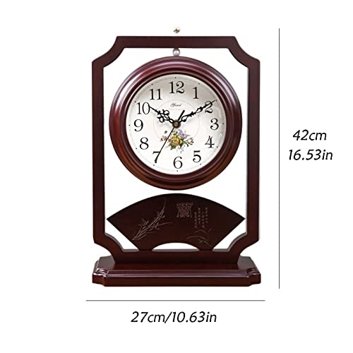 Reloj de sobremesa de madera con diseño vintage de alta gama 3