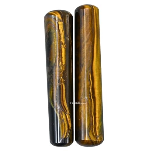 Image of Tiger Eye Crystal Wand - Smooth Crystal Wand for Energy Healing, Chakra Balancing, Meditation and Home Decor - Crystals and Healing Stones for Gift
