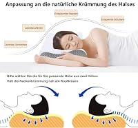 Ecosafeter 2026 Neues Upgrade Hohe Dichte Memory Foam Kissen Kopfkissen - Ergonomisches Orthopädisches Schlafkissen für Nacken- und Schulterschmerzen Mit abnehmbarem Bambus Kissenbezug – Ansicht 5
