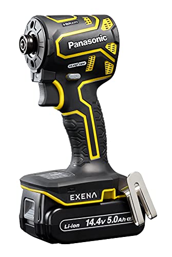 パナソニック充電 インパクトEZ1PD1 デュアル +BRAIN 140N m14.4V高容量5.0Ah電池パック×2個 充電器 大容量収納ケース付 イエロー EXENA Pシリーズ EZ1PD1J14D-Y
