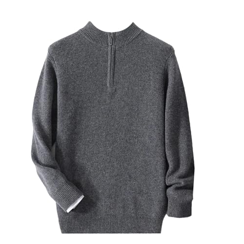 Men's Zipper Half Turtleneck Long Sleeve Business Casual Sweater Winter Leisure Outdoor Warm Cashmere Sweater