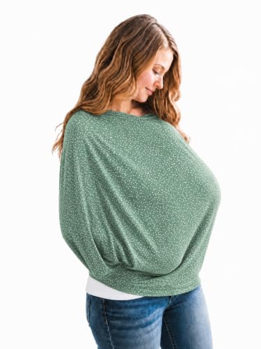 Image of Copper Pearl Nursing Cover for Breastfeeding – Multi-Use Baby Car Seat Cover, Stroller Cover & Breast Feeding Cover Up for Women, Stretchy Breathable High Quality Cover for Boy or Girl, Juniper