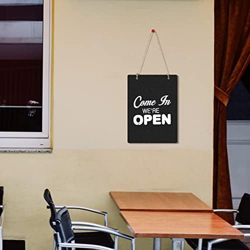 Double-Sided Hanging Blackboard Signs Small Wooden Chalkboard Sign Mini Blackboard Erasable Memo Message Board Signs with Liquid Chalk, Lanyard for Wedding Cafe Restaurant Wall Decoration DIY Craft