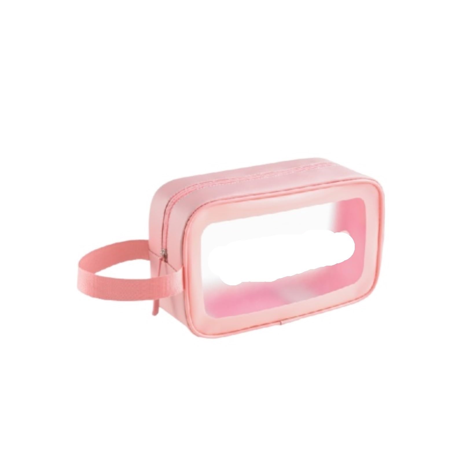 Porta Trucchi Pochette Trucchi Borsa da toilette da viaggio trasparente Borsa for cosmetici Borsa da toilette da viaggio trasparente da donna Trousse Trucchi Donna(Pink,21cm)