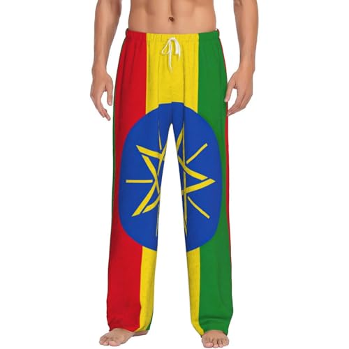 Pantalon de pyjama Éthiopie pour homme en polaire chaude avec poches