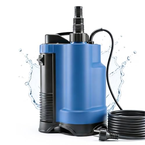 Schmutzwasserpumpe CHM GmbH® Drainage Tauchpumpe 13.000 l/h 8,5 m Förderhöhe, 0,85 bar 750 Watt integrierter Schwimmer