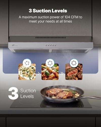 Upstreman 30 Inch Under Cabinet Range Hood, Stainless Steel Vent Hood-HU30 - 2
