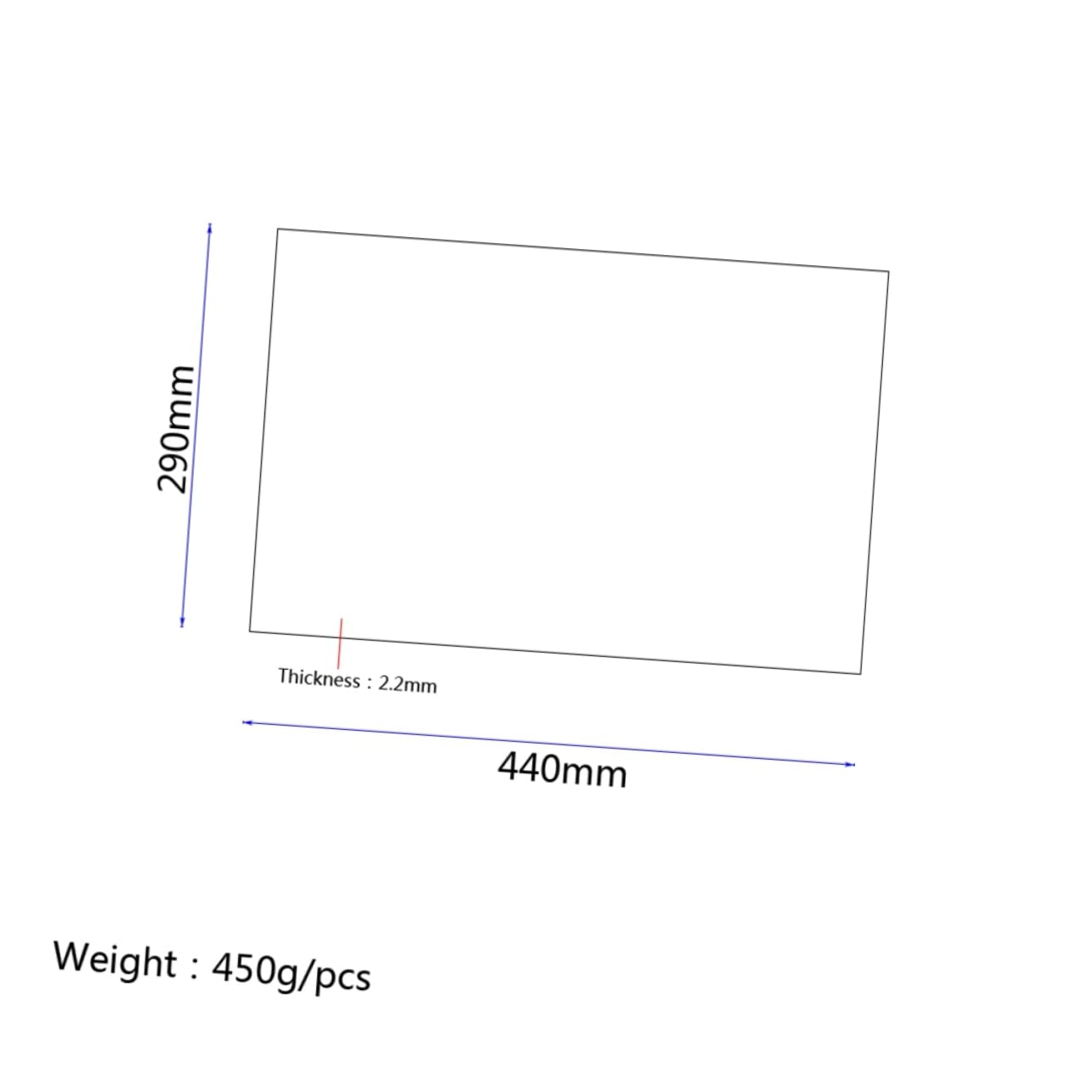 BESPORTBLE Diy Guitar Pickguard 3ply Acoustic Guitar Scratch Plate in Material Pickguard Sheet Self-adhesive Heat Resistant Scratch Proof 44x29cm