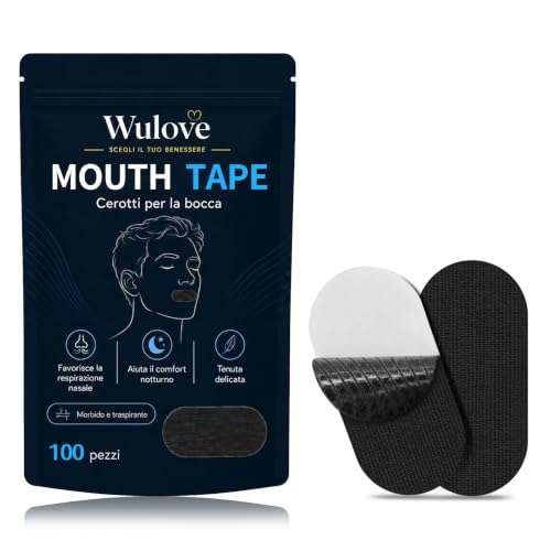 Wulove Cerotti Bocca per Dormire - 100 Pezzi, Morbidi e Traspiranti, Lavanda e Camomilla, Uso Notturno