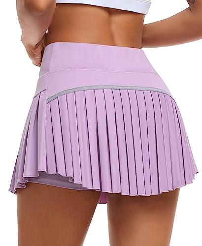 Image of JoyGirl Womens Pleated Tennis Skirt with Shorts High Waisted Golf Skort Mini Skirt Workout Skirt Athletic Skorts with Pockets