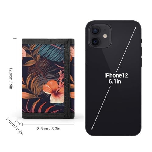 Tropical Flower Trifold Wallet for Men - Money Clip Slim Wallets with Multiple Card Slots Minimalist Small Front Pocket Wallet for Everyday Carry2