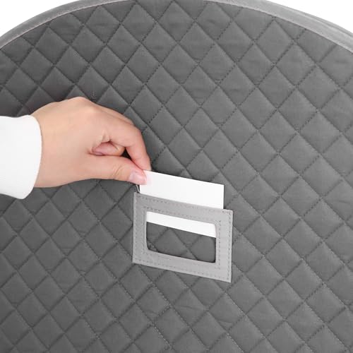 StackStorePlusMore Quilted Cases for Fine China Accessories Storage - Set of 6 - Gray