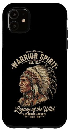 Warrior Spirit Chief Headdress Legacy �g���C�o���A�[�g �A���e�B�[�N�� �X�}�z�P�[�X iPhone 11 �p