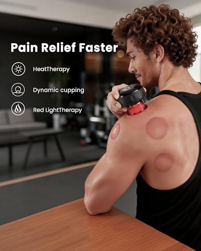 Image of UOTT 6-in-1 Smart Cupping Therapy Massager, 20 Levels Heat & Suction Electric Cupping Kit for Massage Therapy, Cupping Therapy Set for Muscle SoreneFss, Knots & Pain Relief