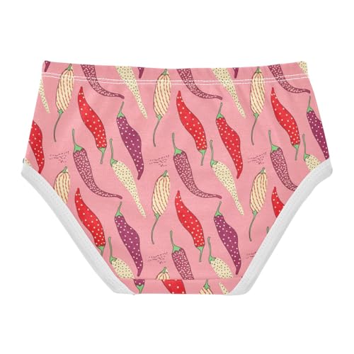 Girls Underwear Toddlers 2t Cotton Panties for Girl Animal Briefs Kids Undies Red Purple Beige Chili Pink2