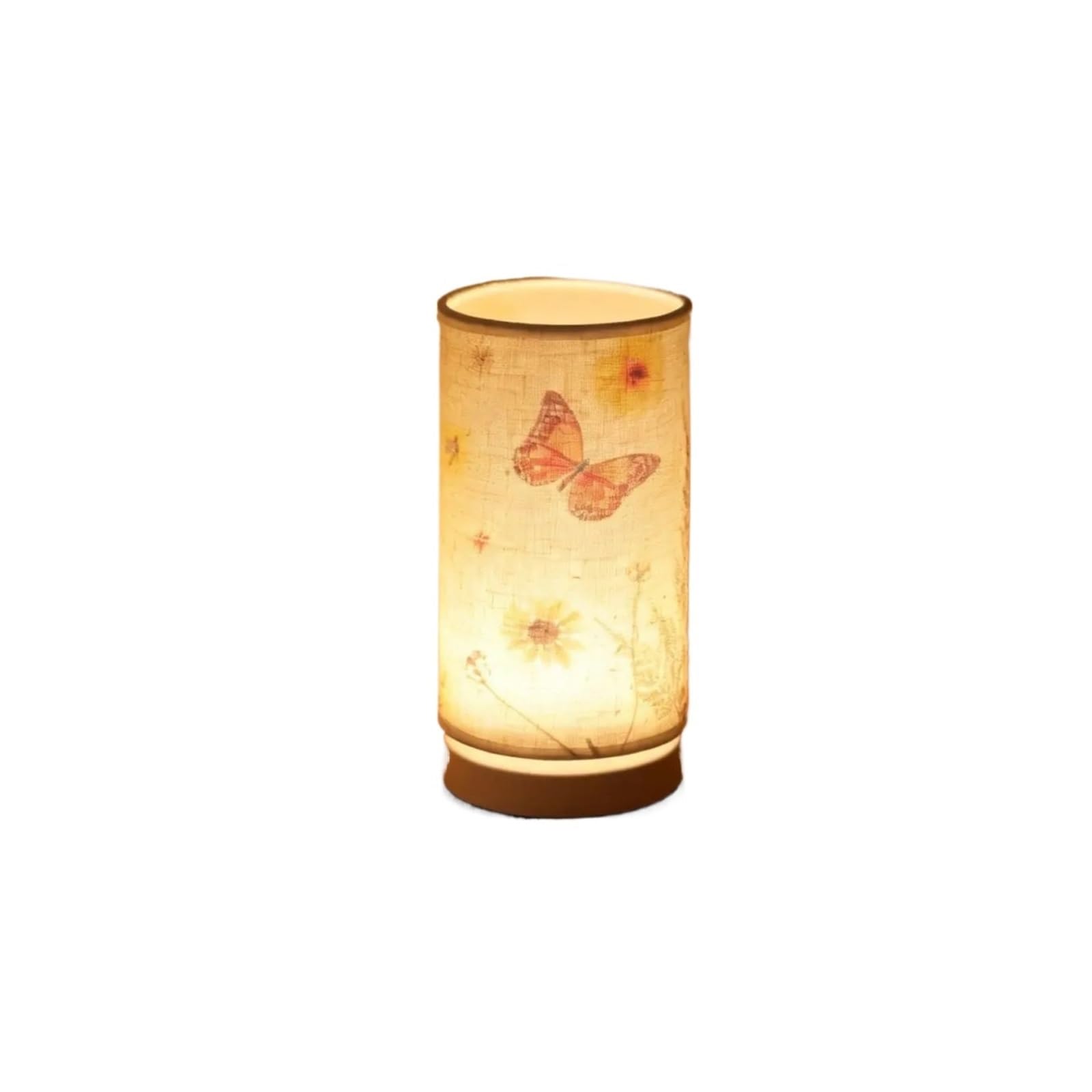 CKAFZMYJQBT Nordic Retro-Style Table Lamp with Fabric Lampshade - USB Powered, Perfect for Bedroom, Study, and Home Decor
