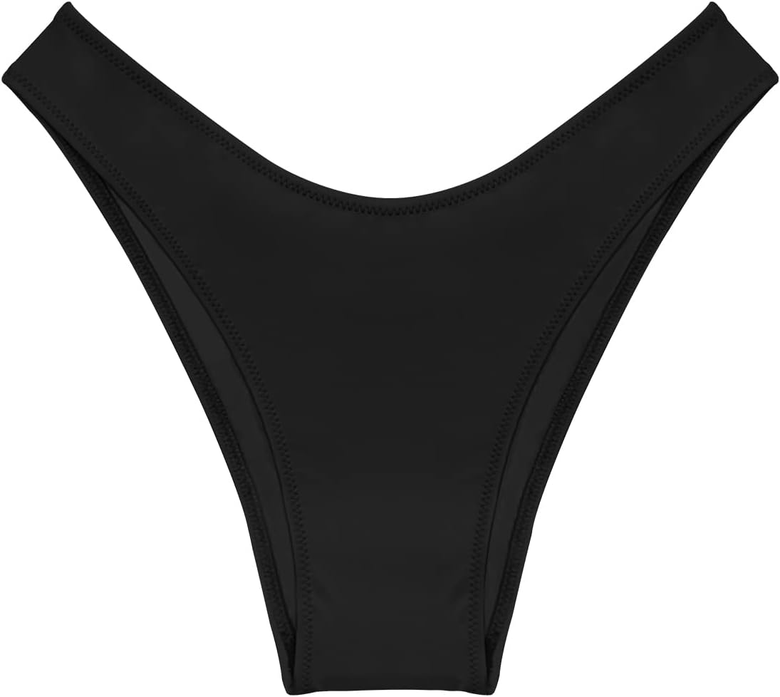 Kepblom Women's Low Rise High Cut Bikini Bottom